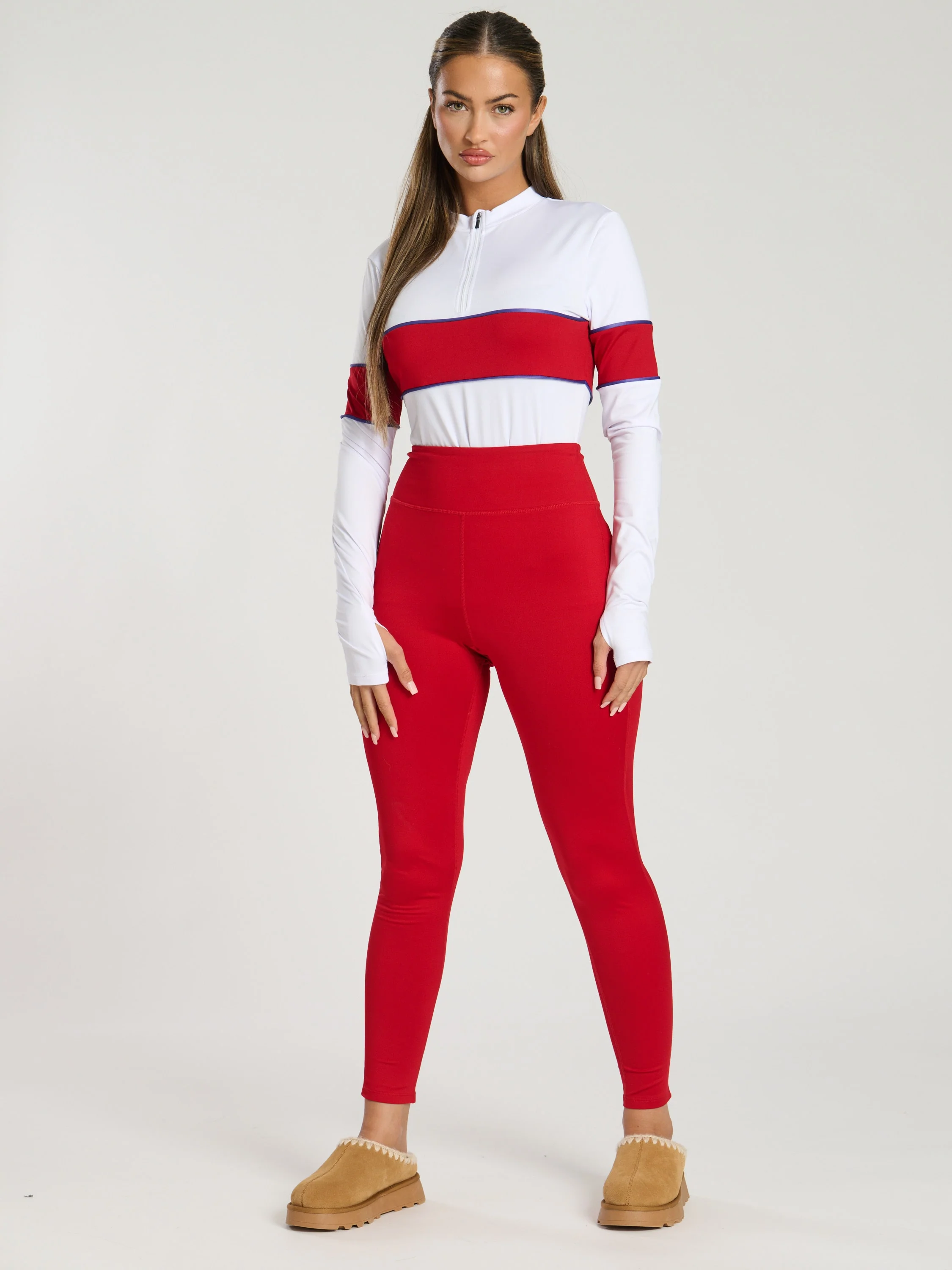 Alpine Base Layer Legging in Cherry - Image 3