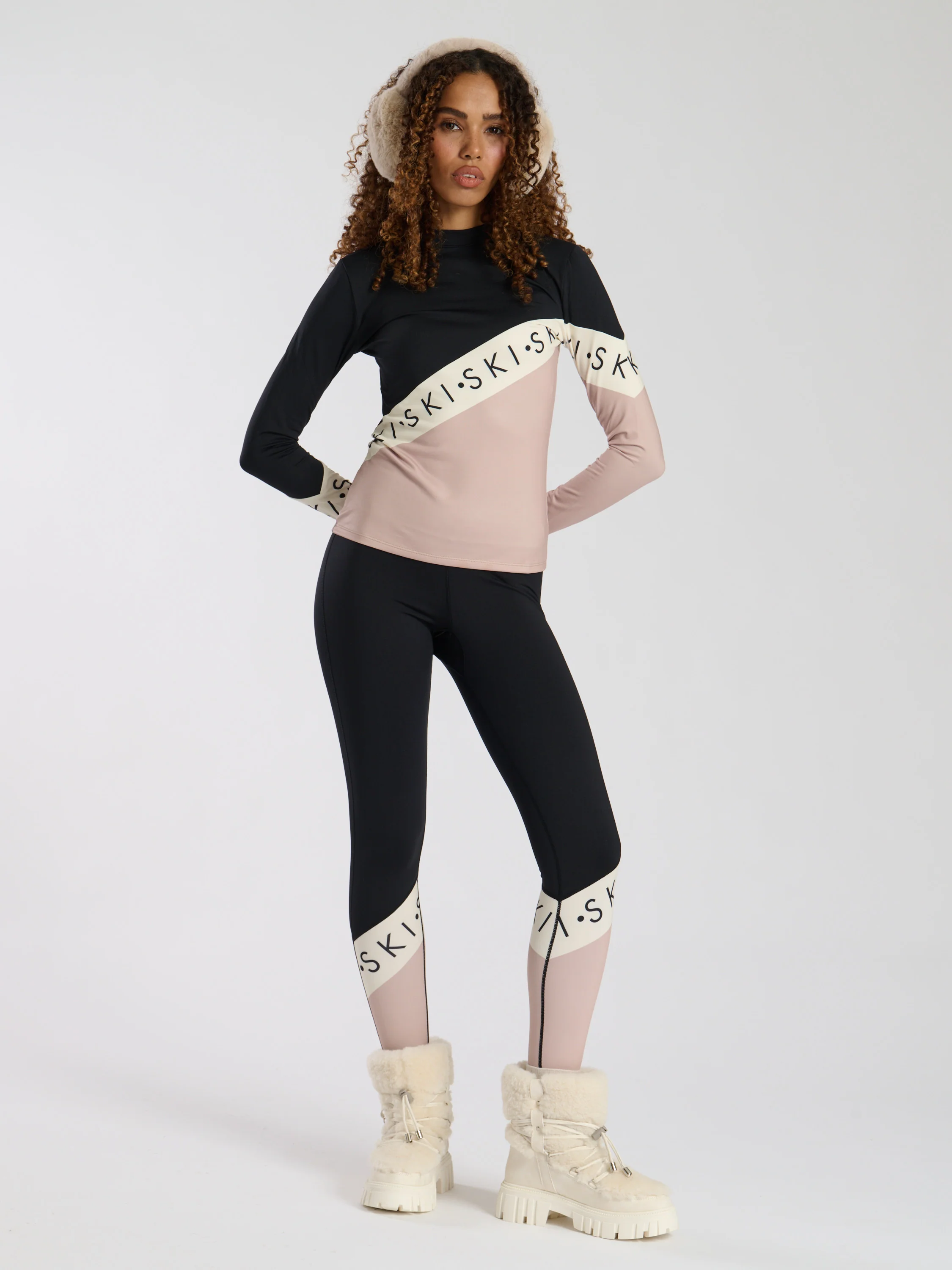 Avalanche Ski Base Layer Top in Beige - Image 2