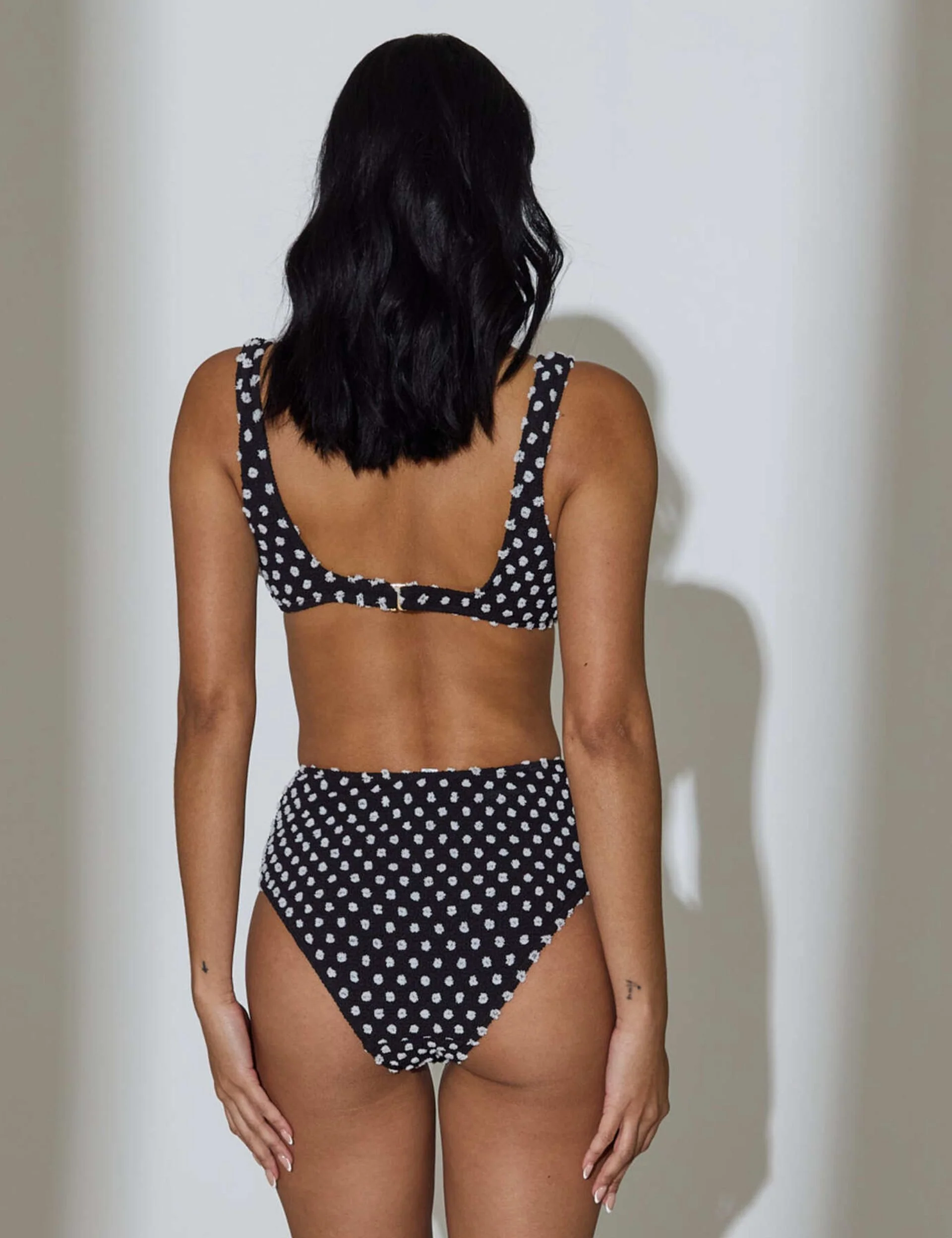 Flamenco Polka Dot Bikini Bottoms in Black - Image 5