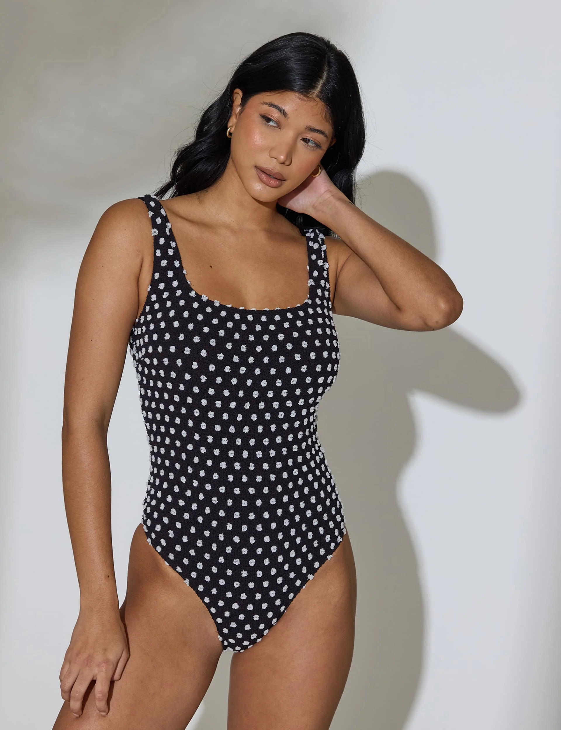 Gelato Polka Dot Swimsuit in Black - Image 2