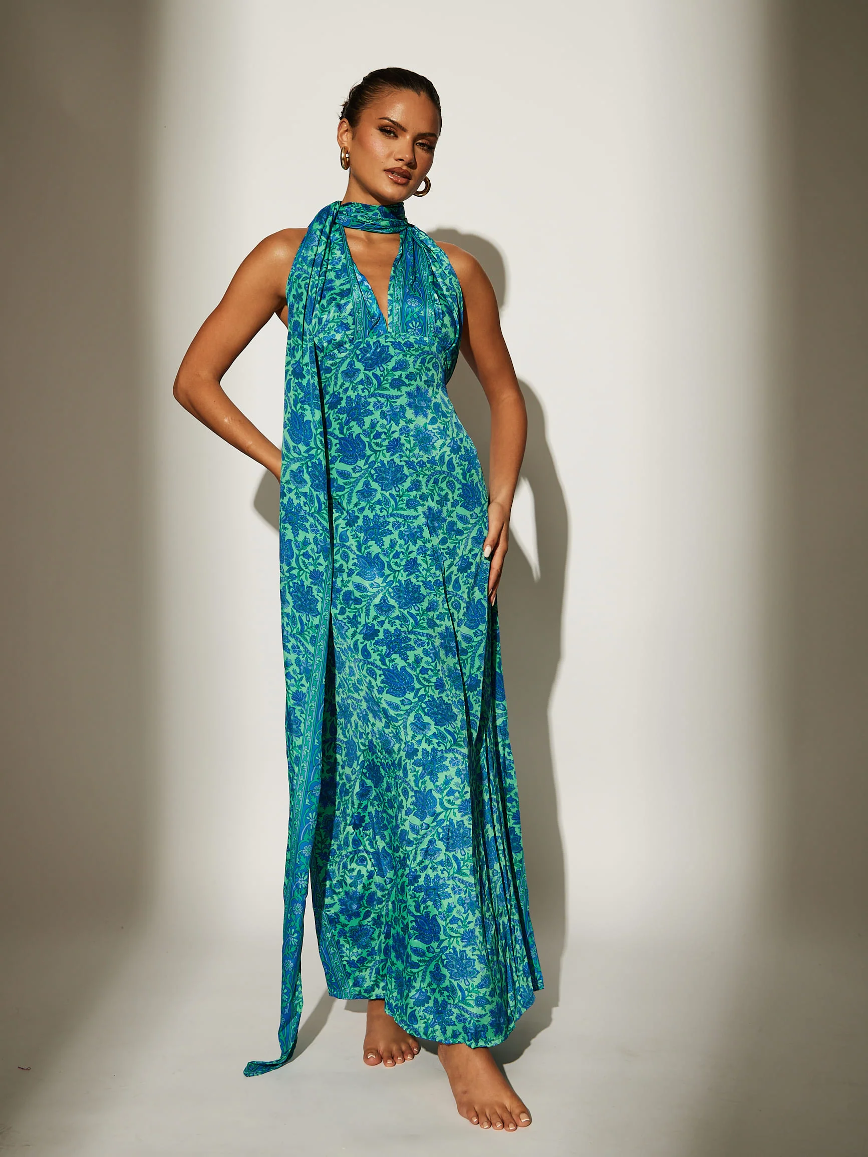 Cara Multiway Maxi Dress in Blue - Image 2