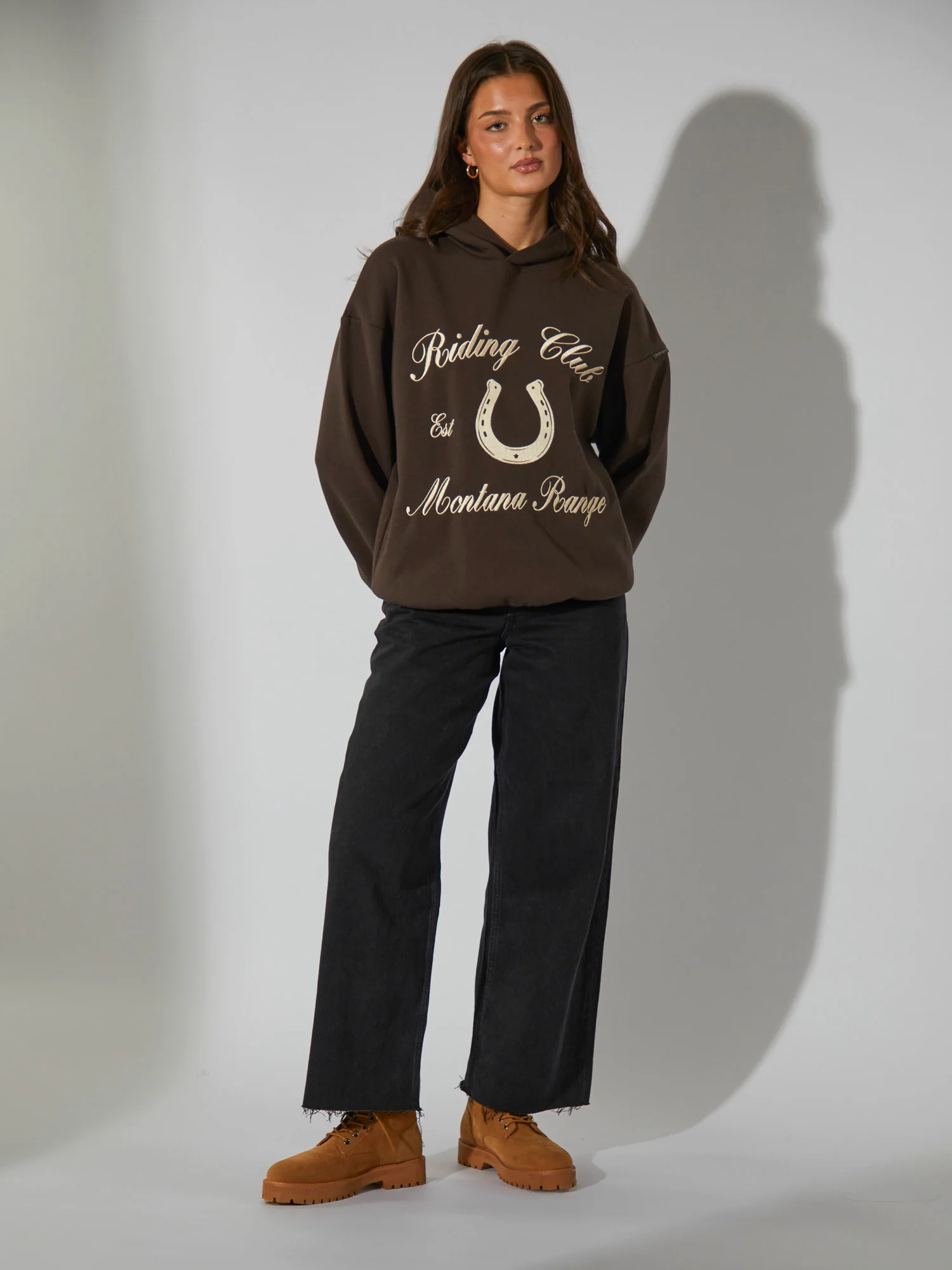 Core Riding Hoodie in Brown - Image 3