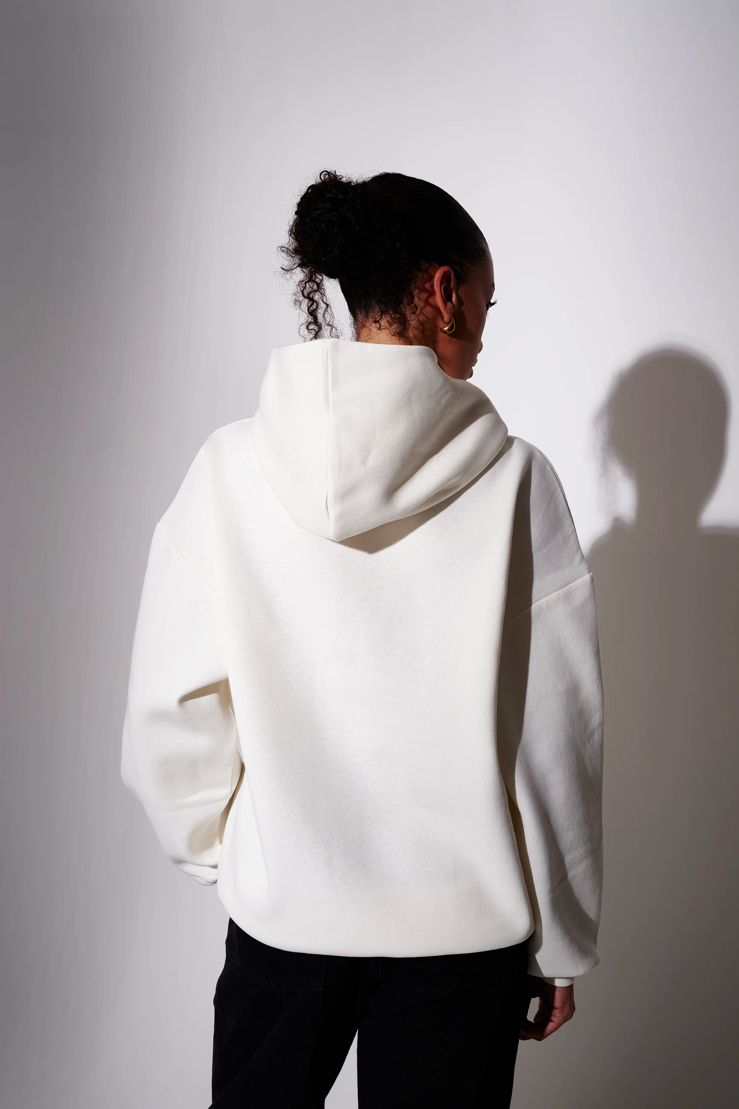 Montreal Appliqué Graphic Hoodie in Cream - Image 4