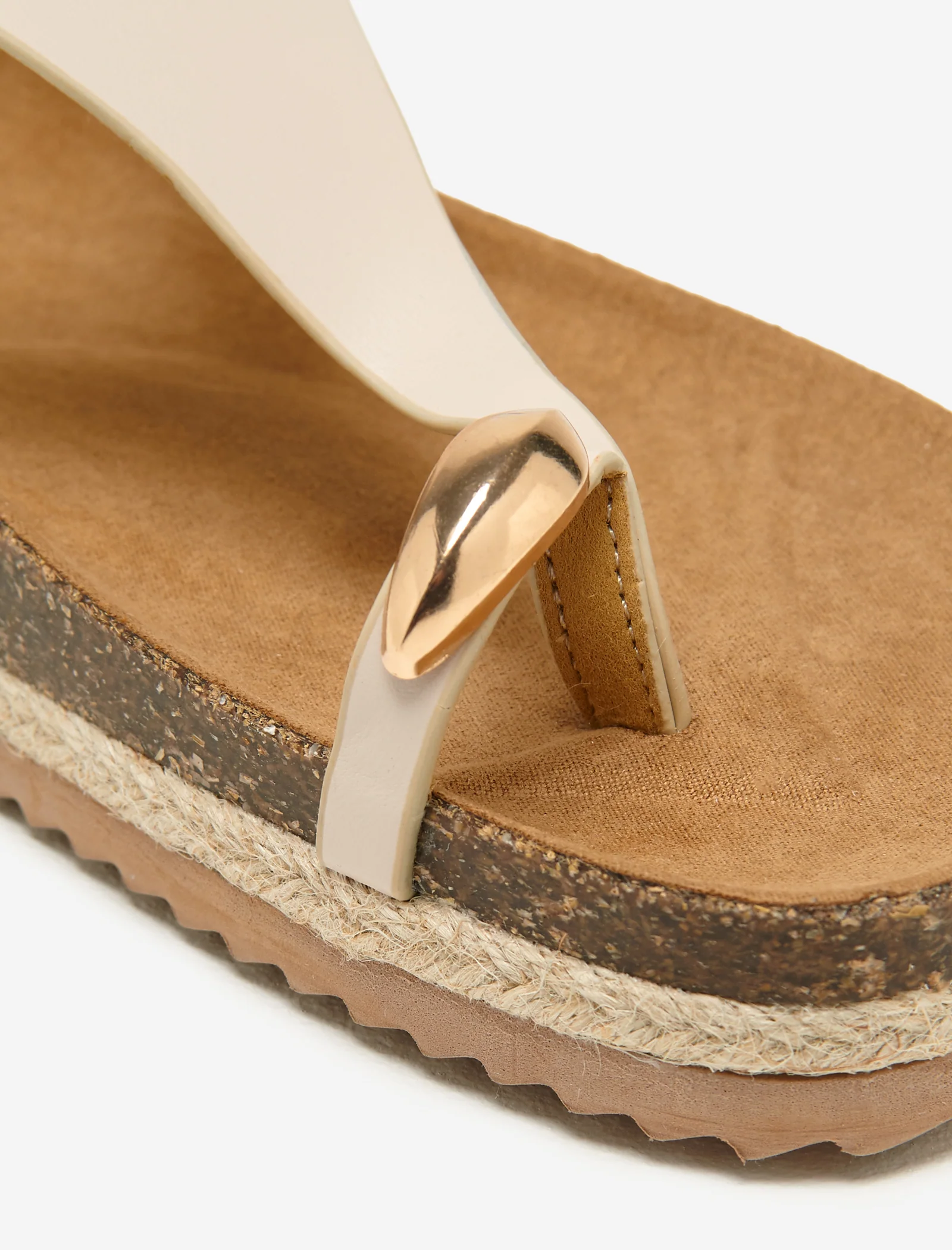 Cream Toe Loop Espadrilles - Image 3