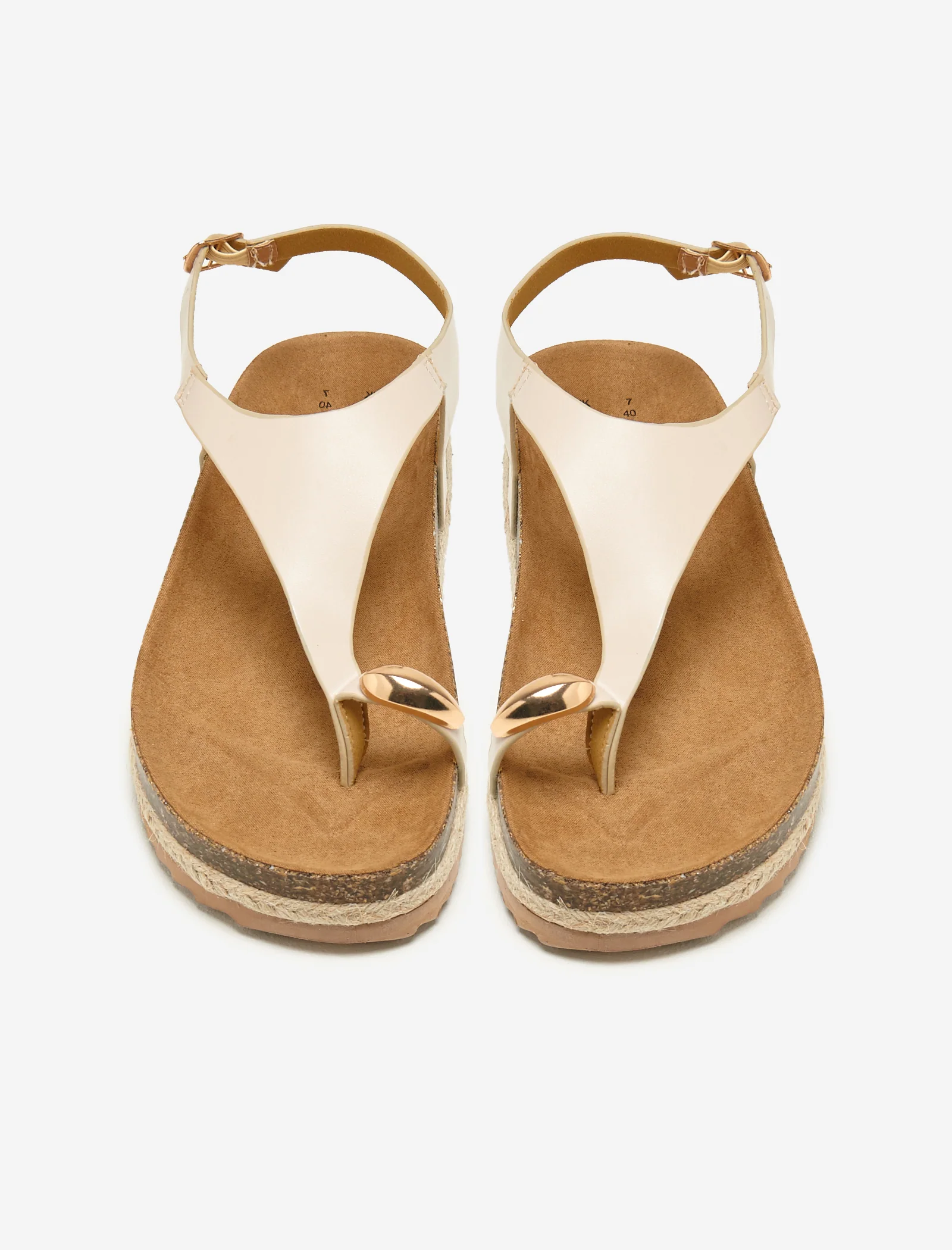 Cream Toe Loop Espadrilles - Image 4
