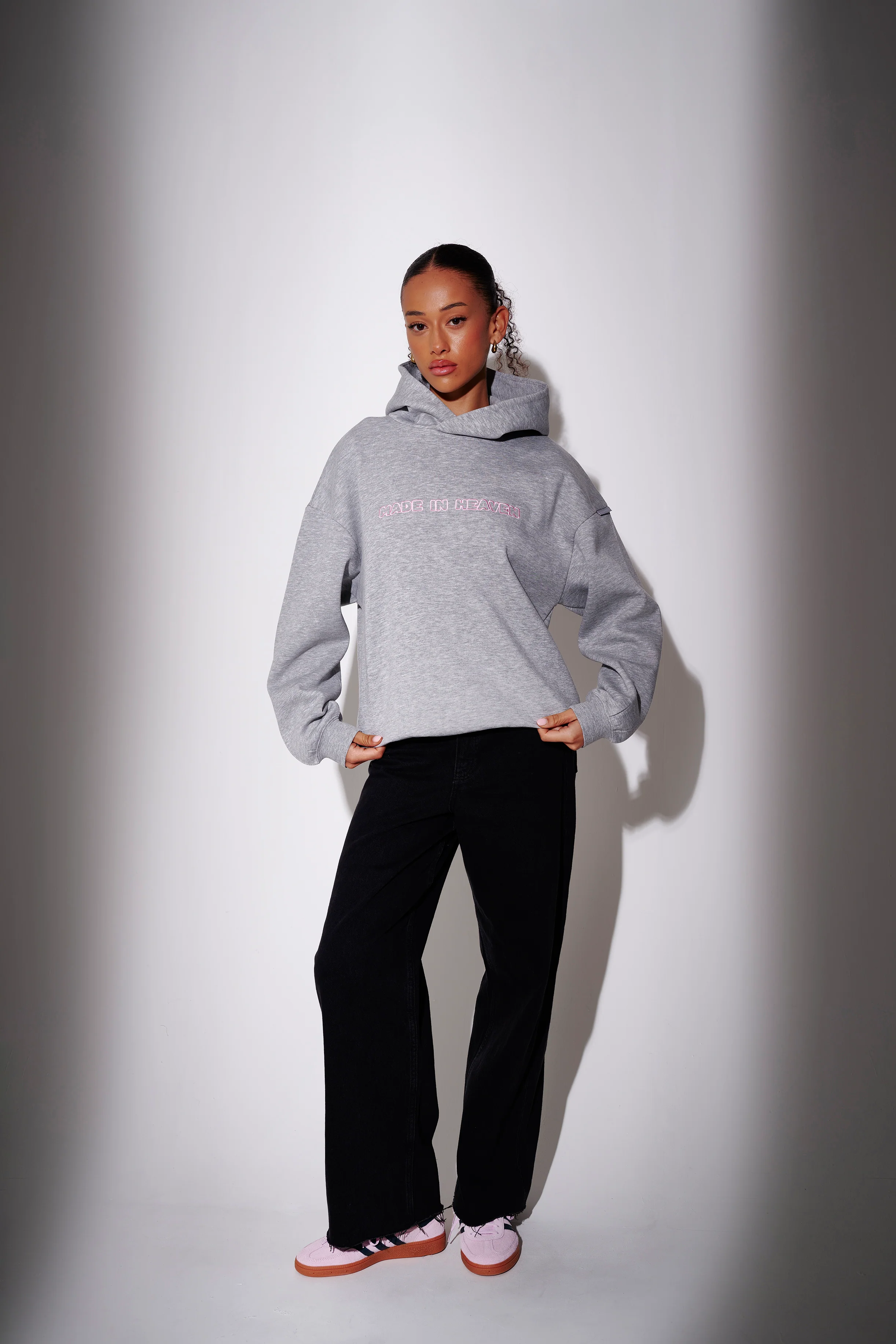 Made in Heaven Graphic Hoodie in Grey - Image 4