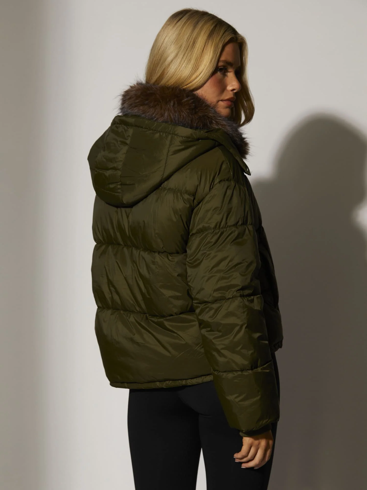 Huddle Padded Jacket in Khaki - Image 4