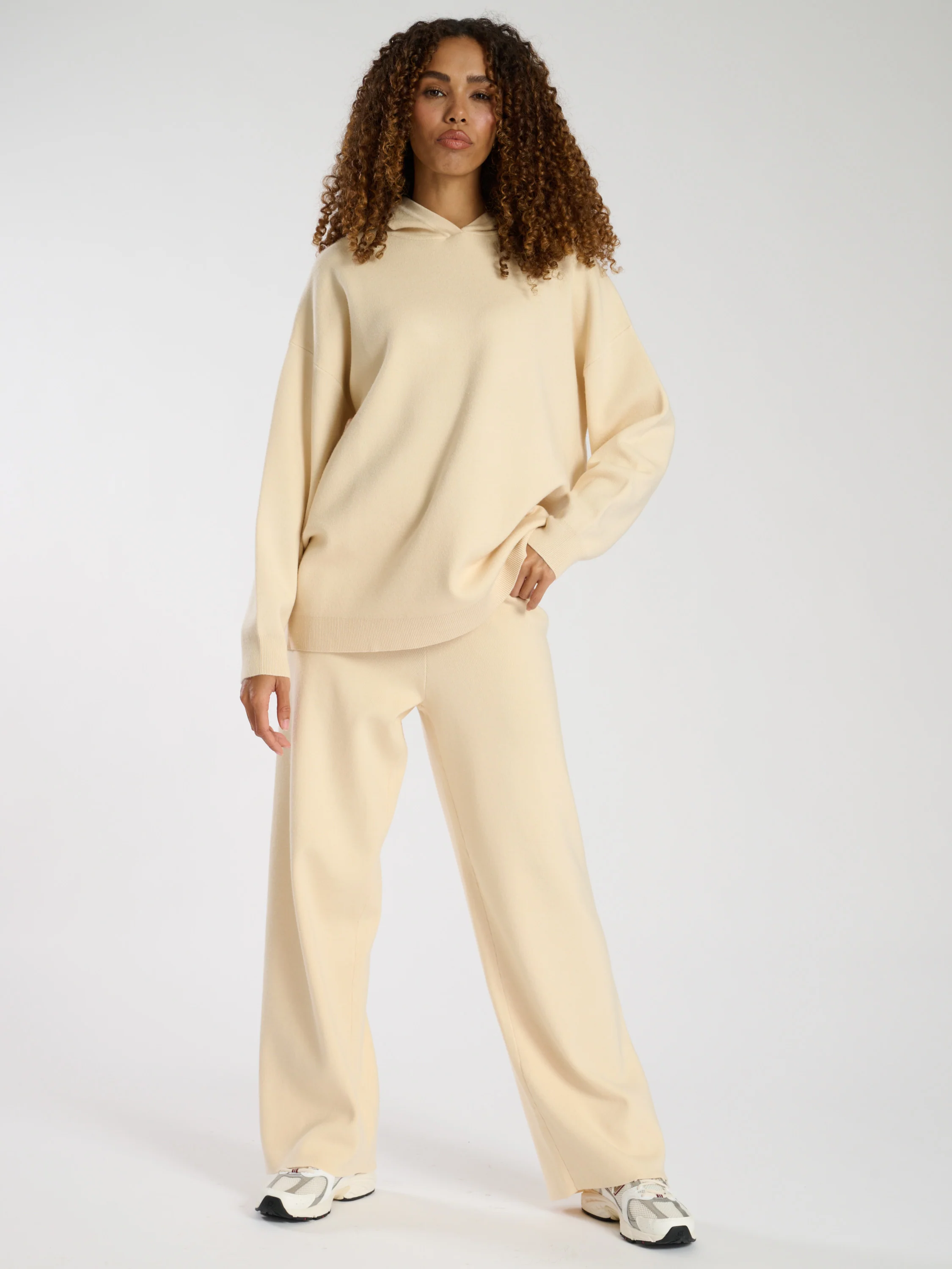 Hunker Down Knitted Hoodie in Butter - Image 6