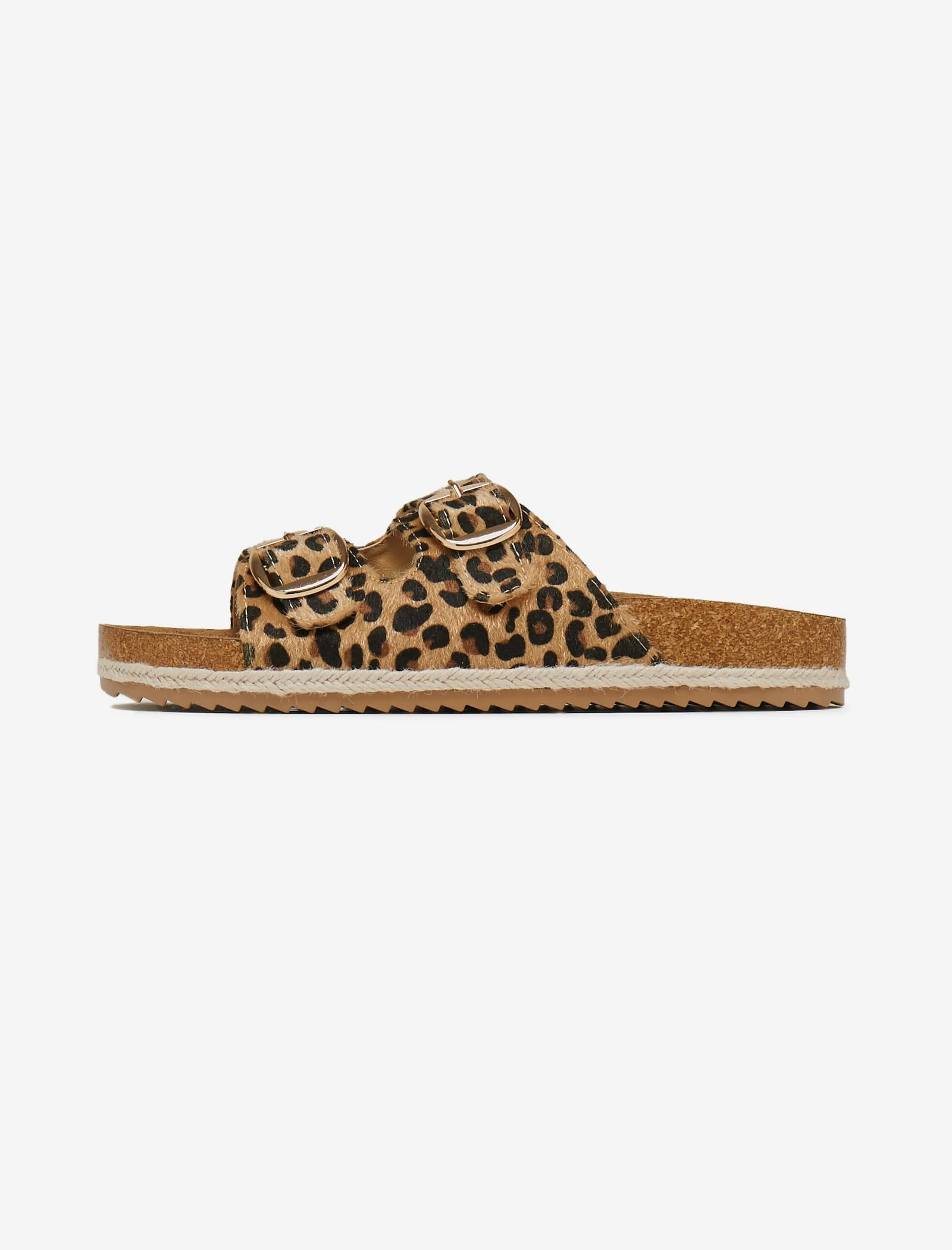 Leopard Double Buckle Espadrille Sandals - Image 4