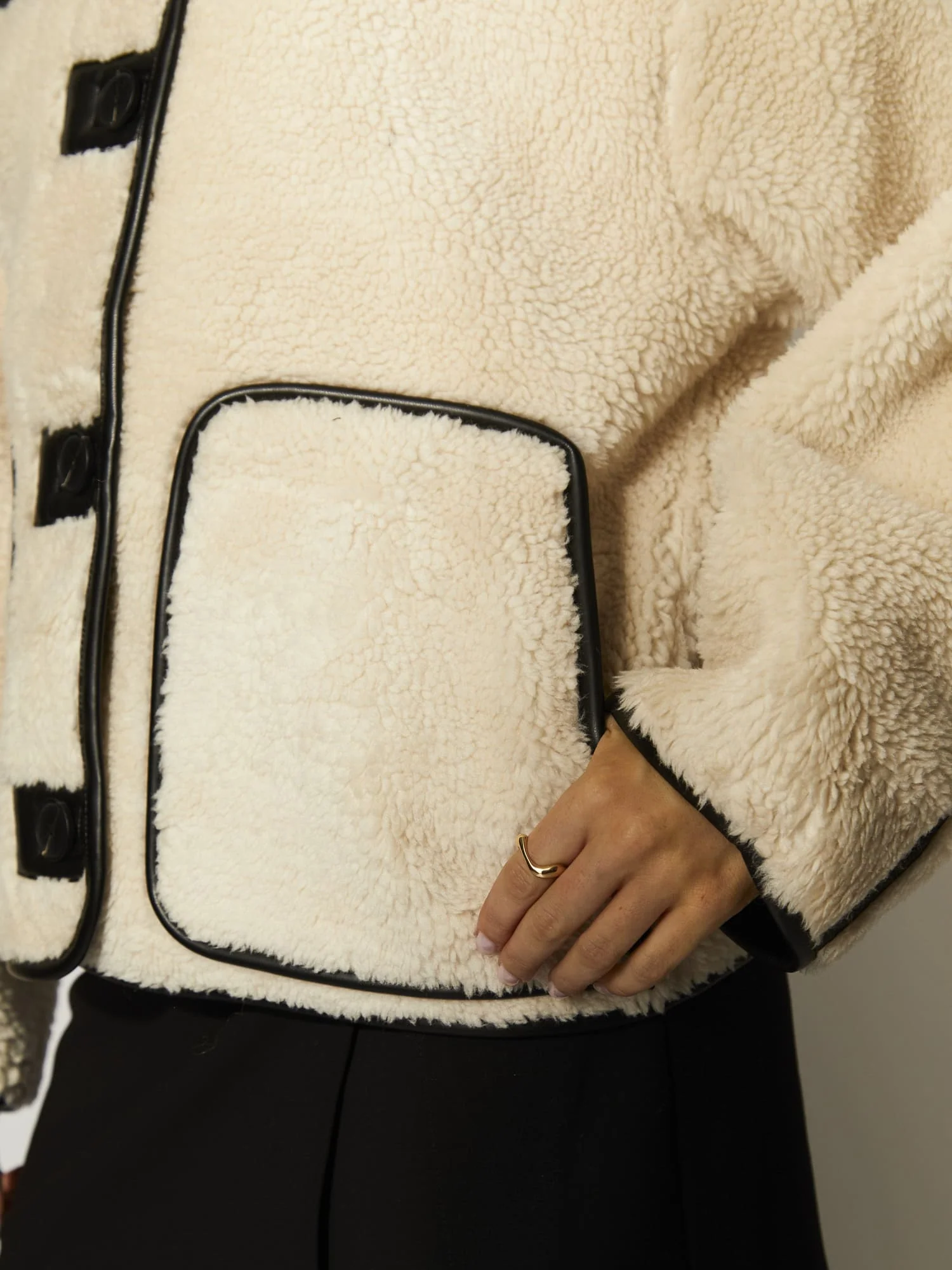 Borg Reversible Jacket in Monochrome - Image 6
