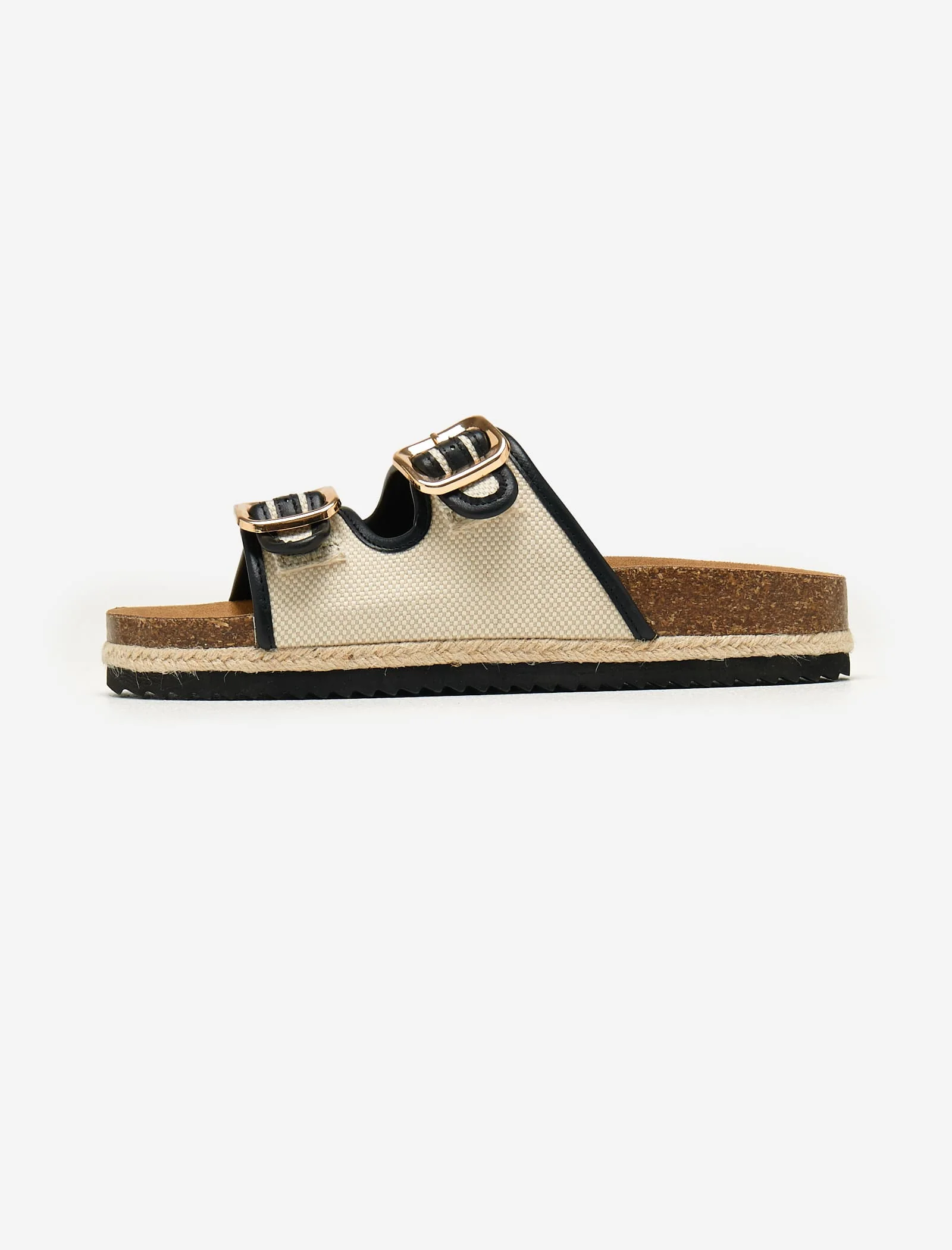 Multi Contrast Edge Double Buckle Espadrilles - Image 5