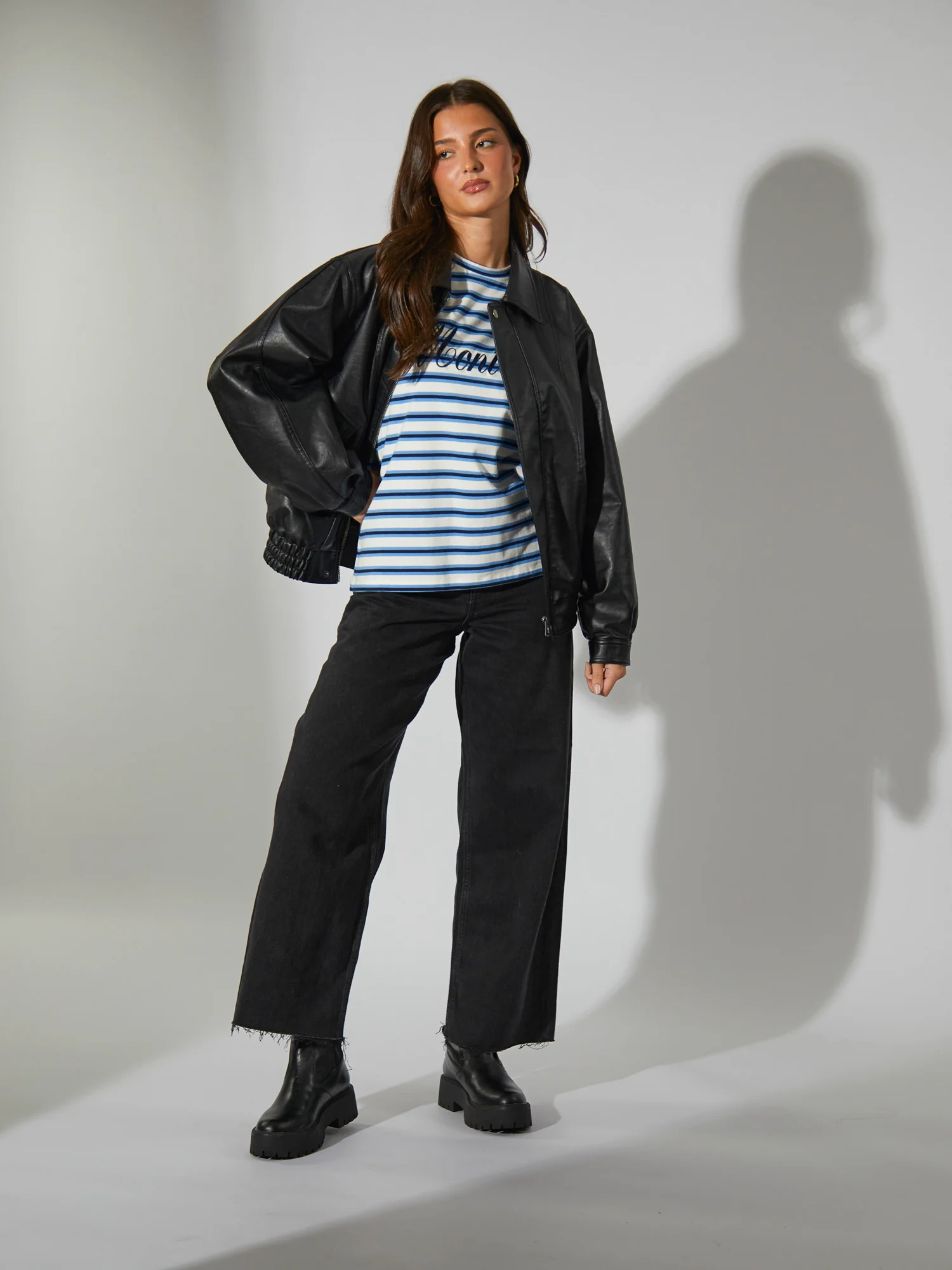 Montana Blue & White Striped Tee - Image 5