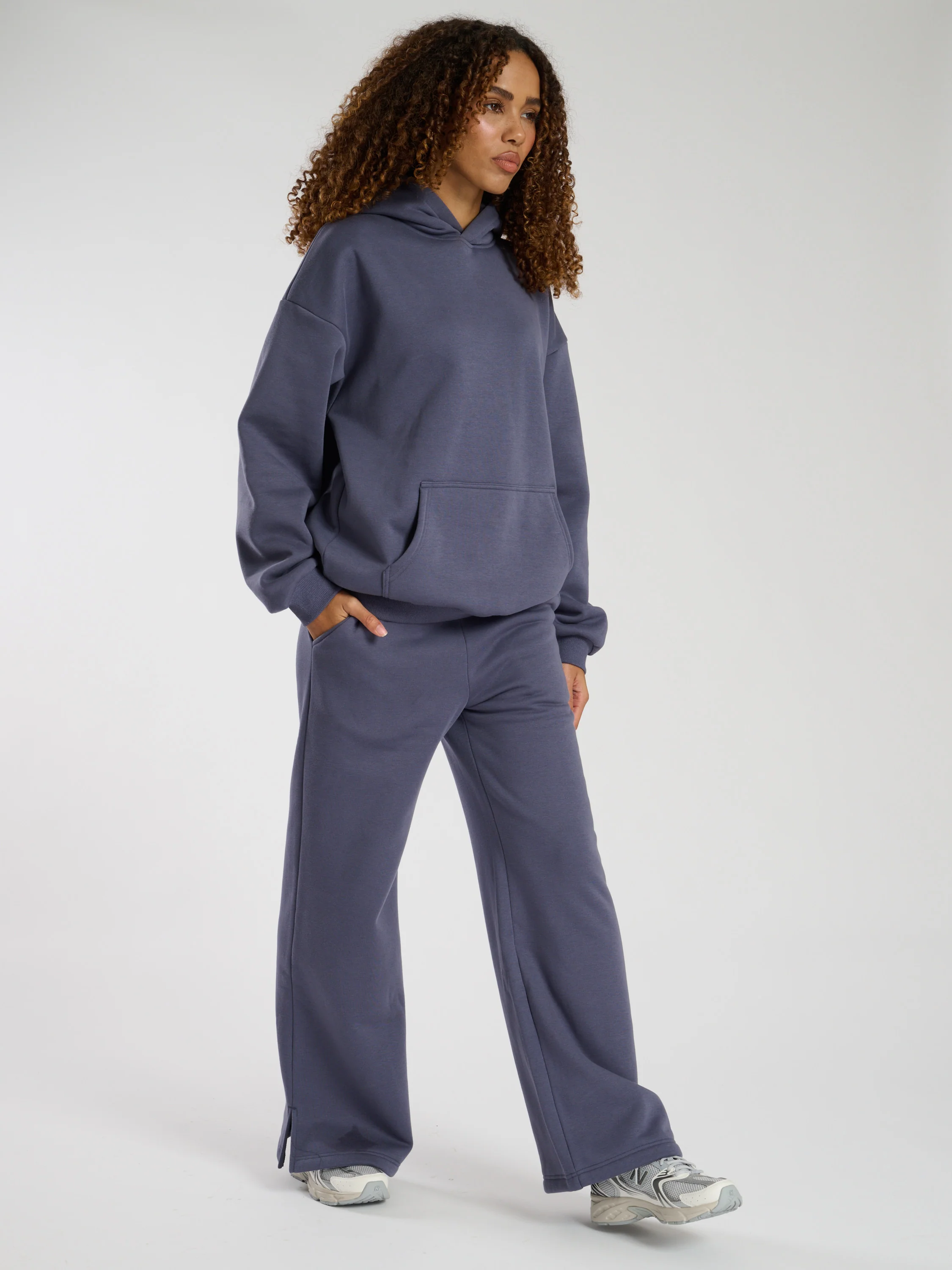 Off Duty Wide Leg Joggers in Capri Blue - Image 2