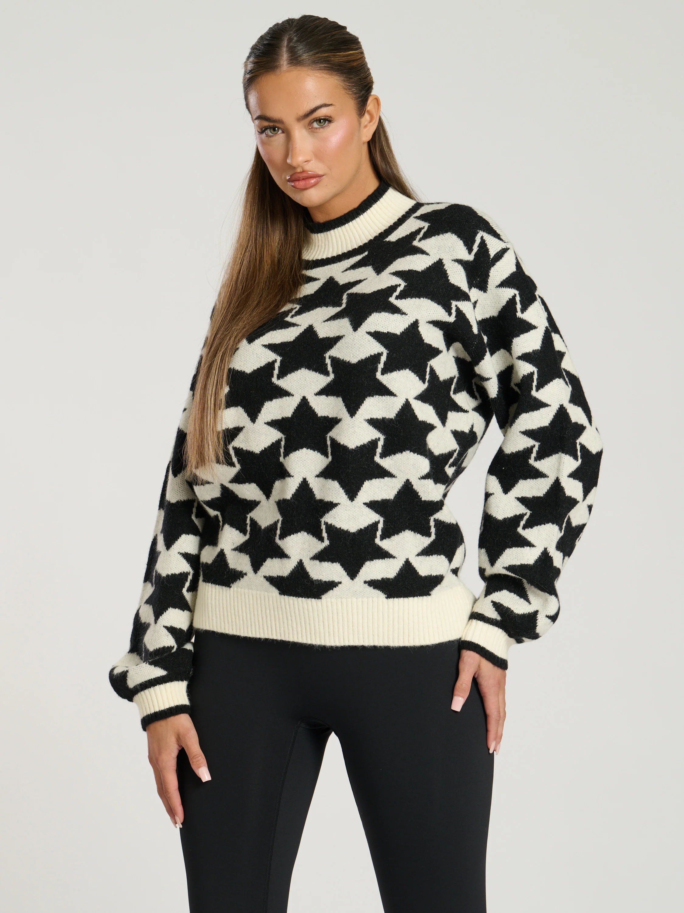 Lodge Star Jumper in Monochrome - Image 2