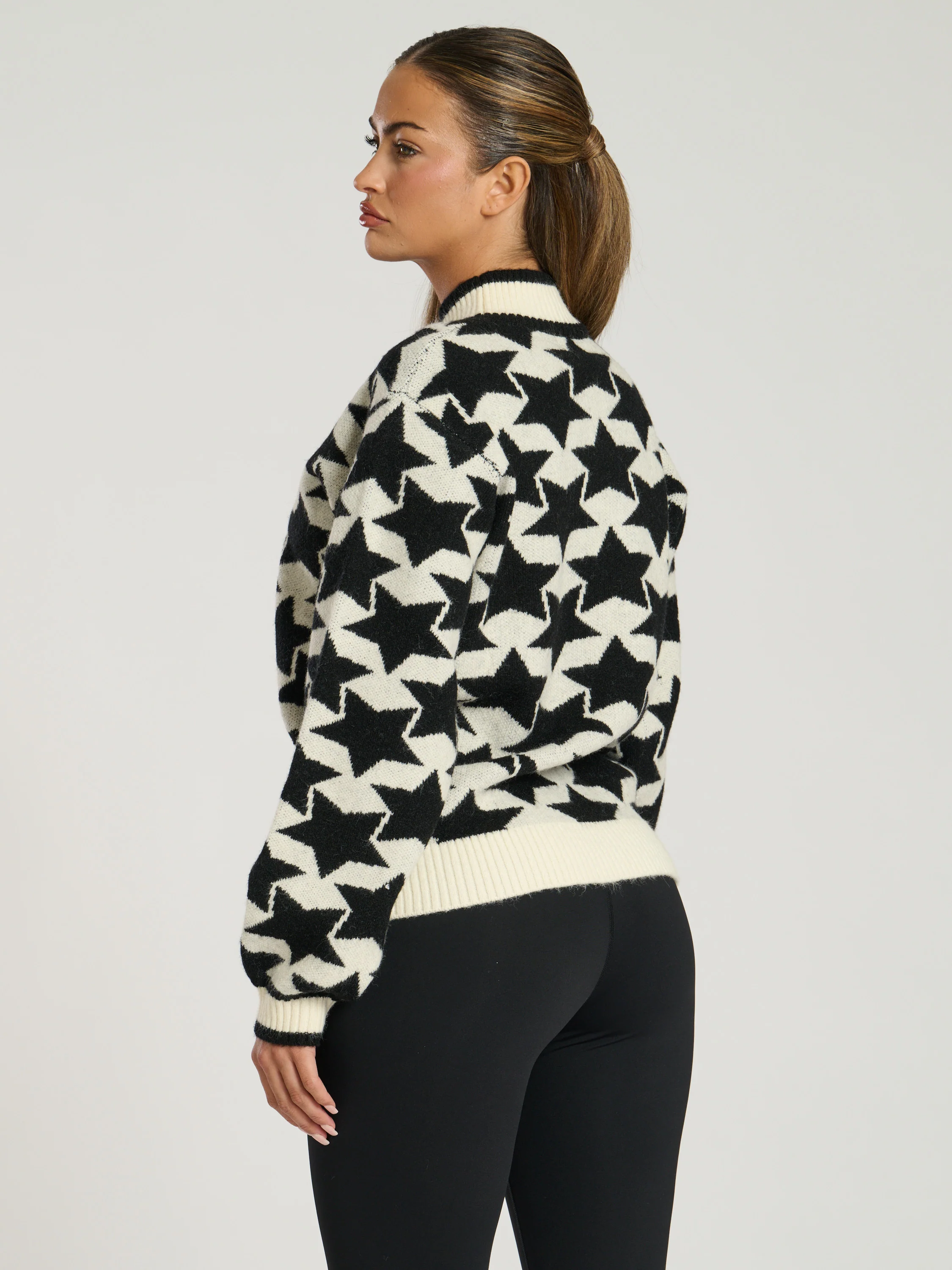 Lodge Star Jumper in Monochrome - Image 3