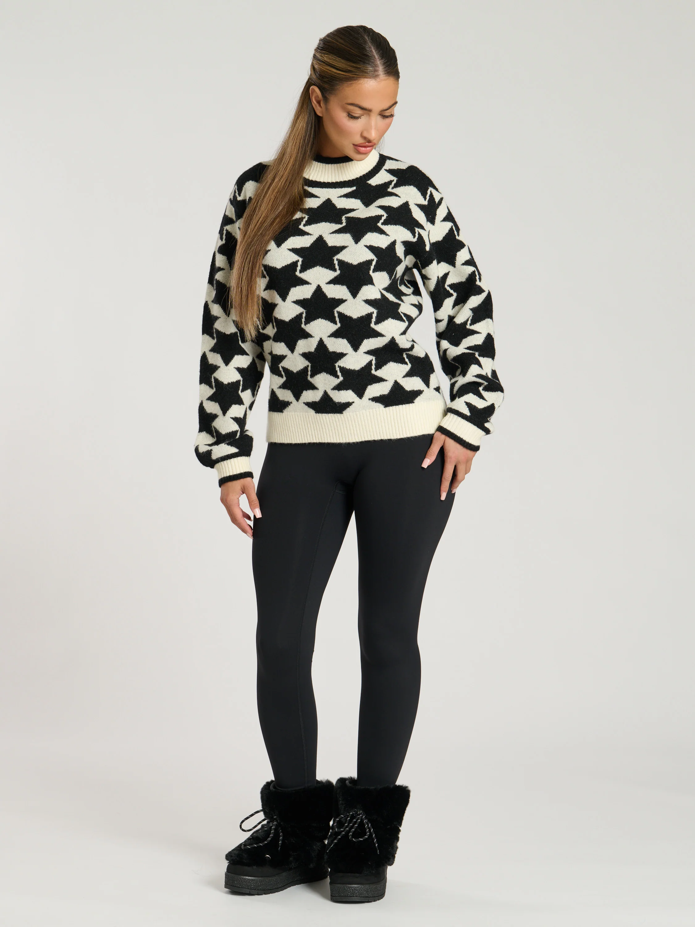 Lodge Star Jumper in Monochrome - Image 4