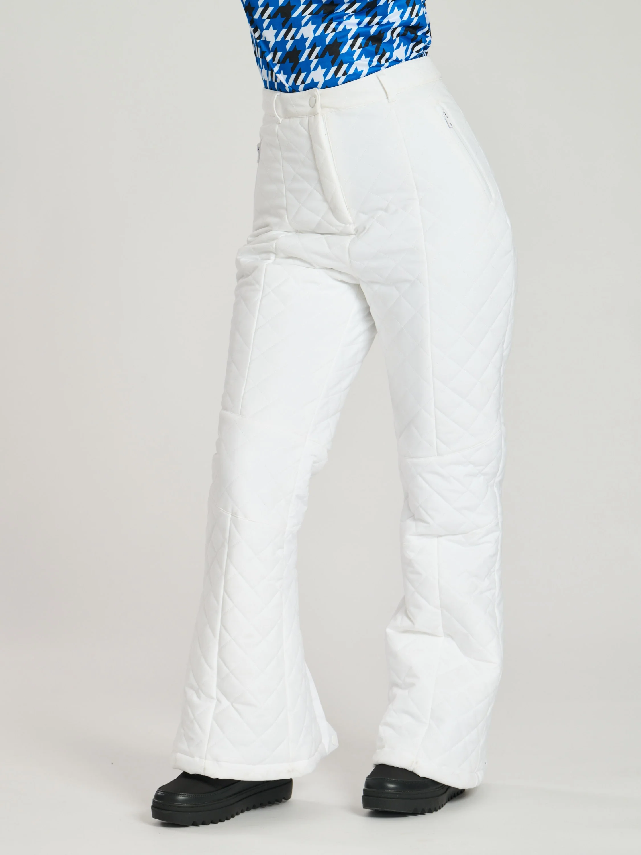 Piste Padded Ski Trousers in Snow White - Image 3