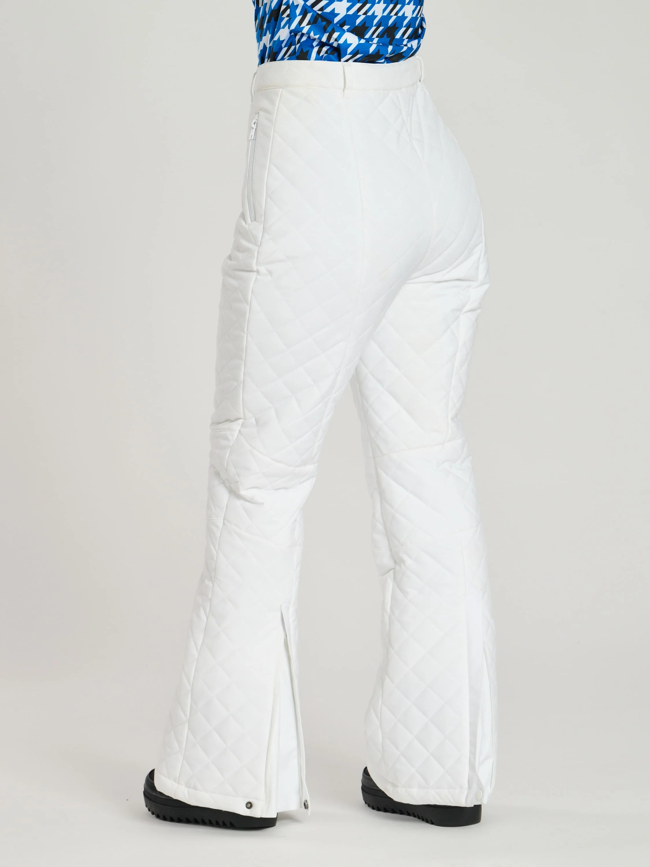Piste Padded Ski Trousers in Snow White - Image 4