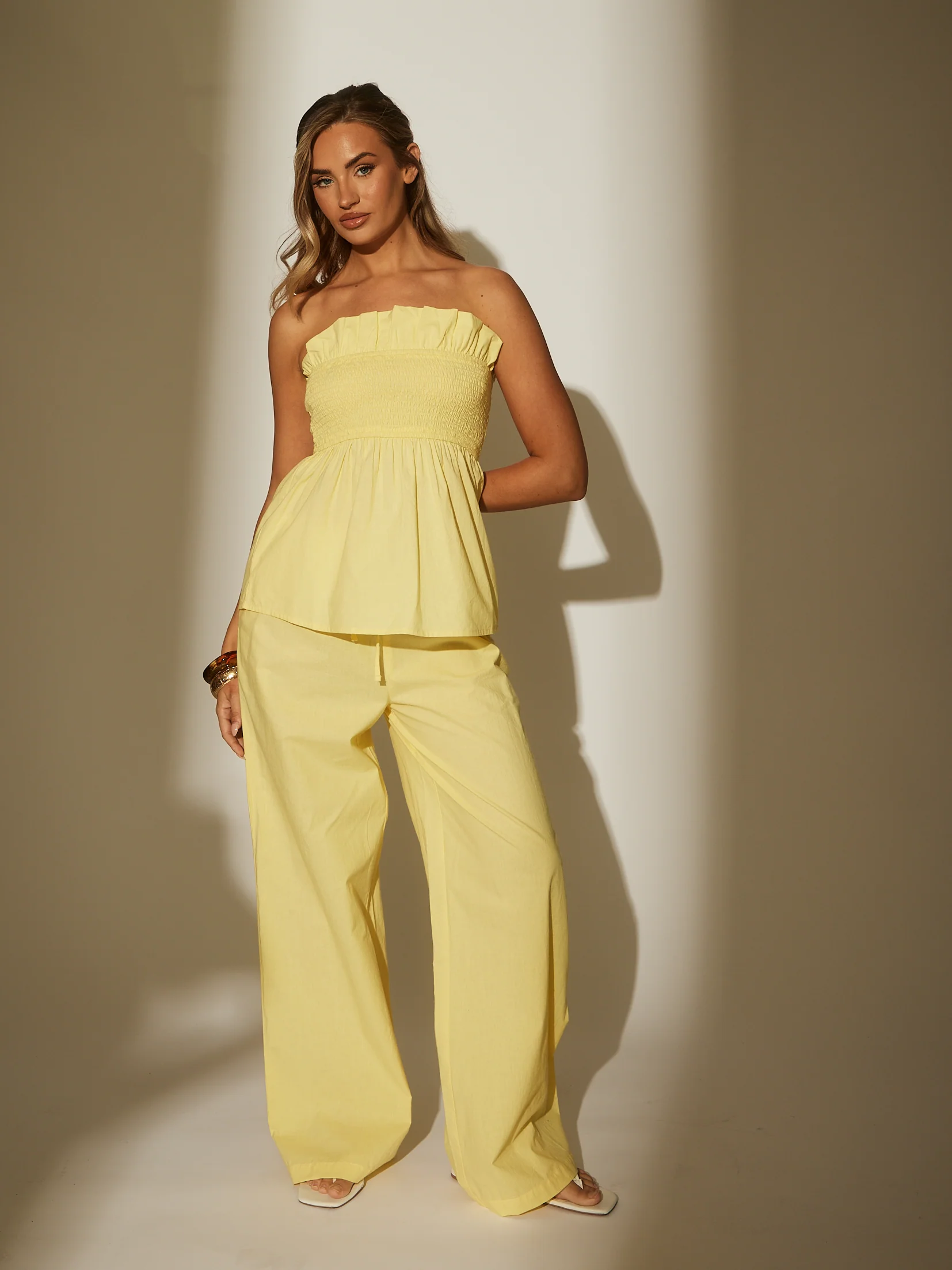 Porto Ruffle Top in Yellow - Image 4